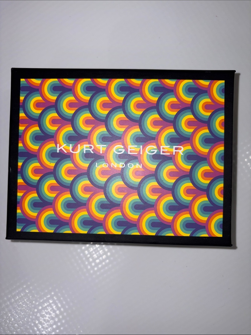 Kurt Geiger Vibrant Rainbow Geometric Storage Box